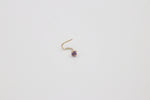 9ct Gold Genuine Amythyst Nose Stud