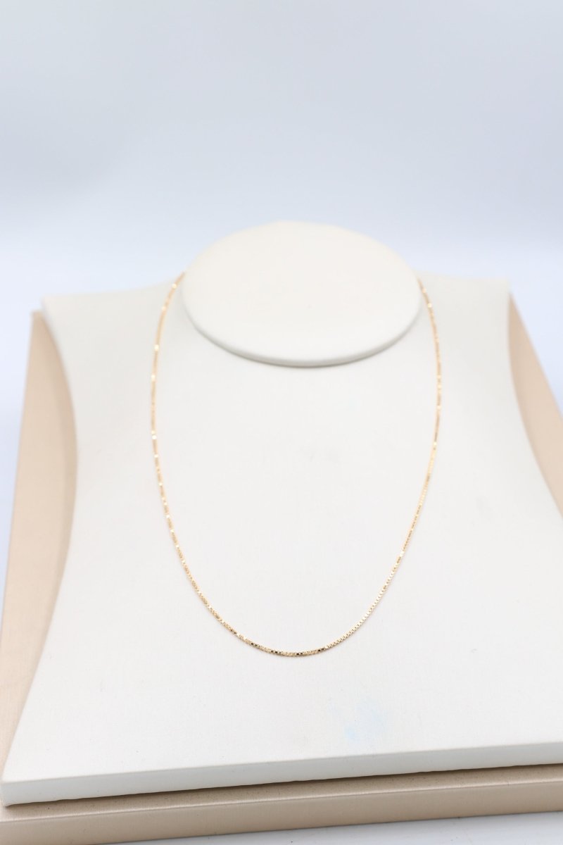 9ct Gold Italian Box Chain 45cms