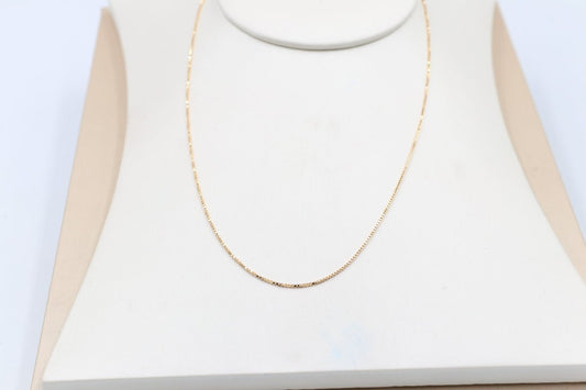 9ct Gold Italian Box Chain 45cms