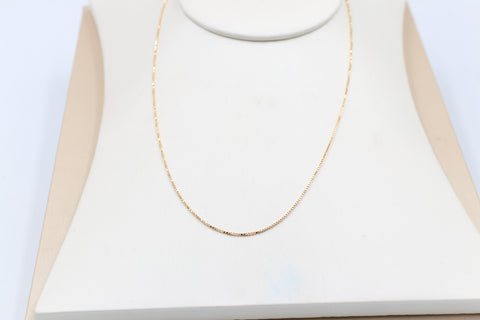 9ct Gold Italian Box Chain 45cms