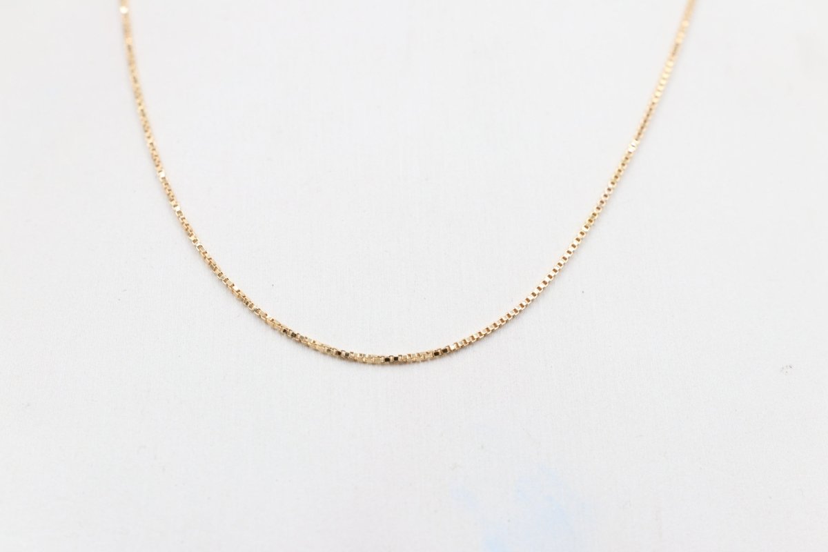 9ct Gold Italian Box Chain 45cms