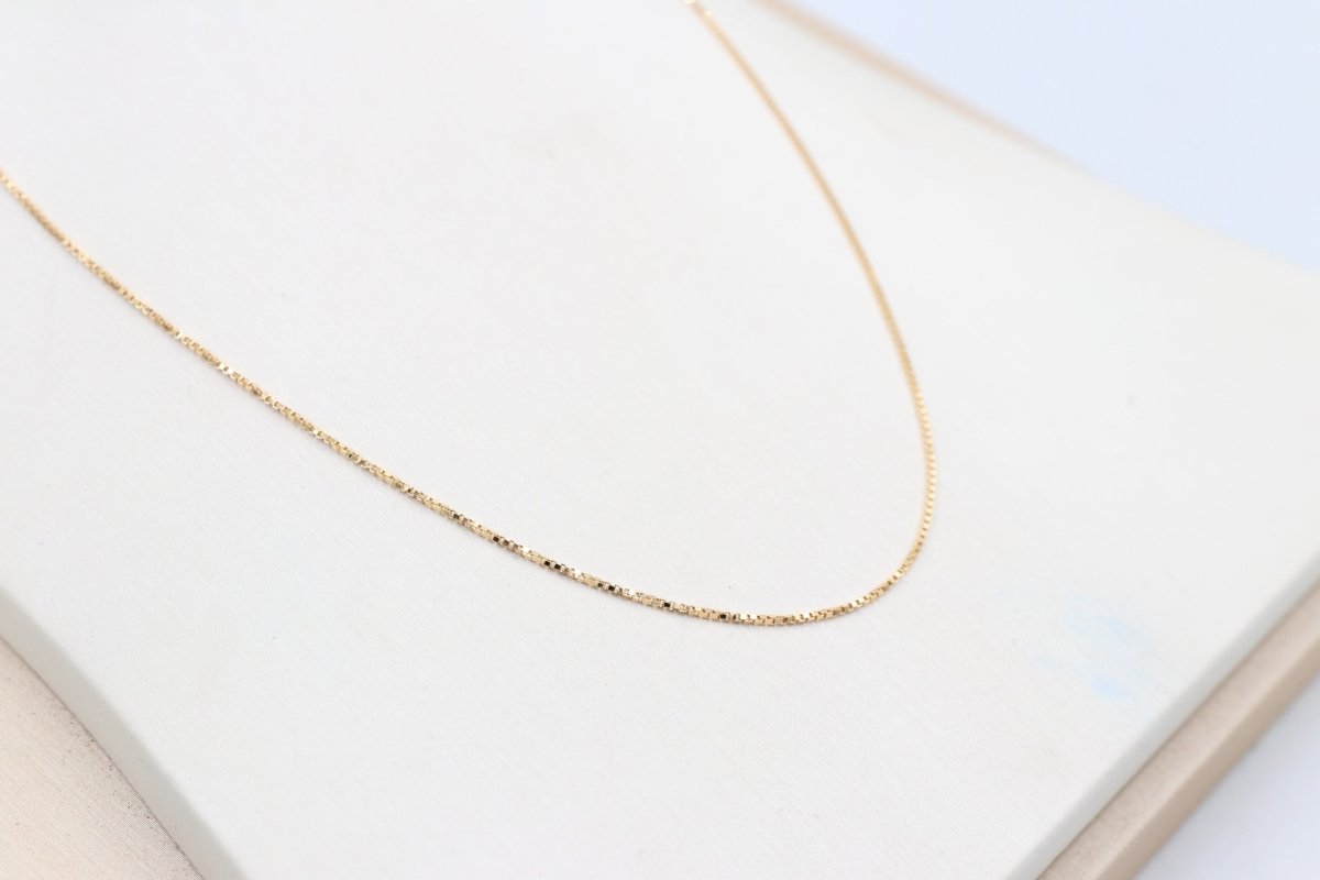 9ct Gold Italian Box Chain 45cms