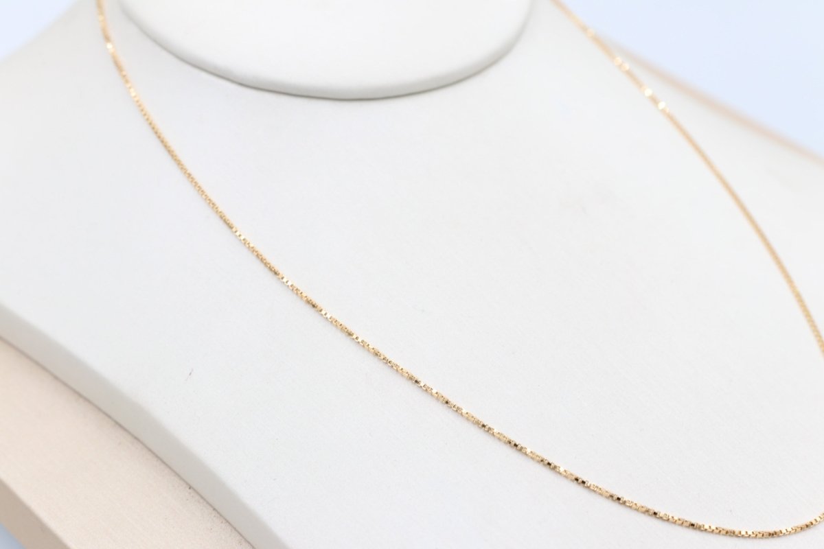9ct Gold Italian Box Chain 45cms