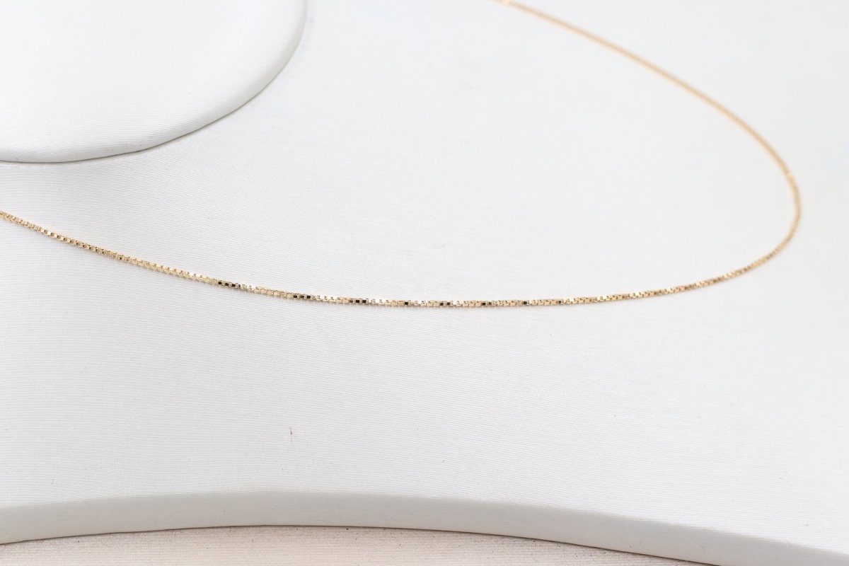9ct Gold Italian Box Chain 45cms