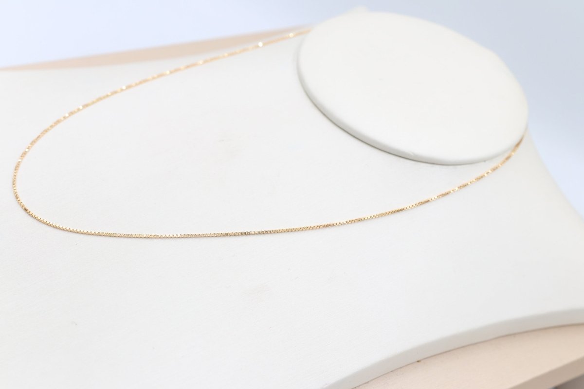 9ct Gold Italian Box Chain 45cms