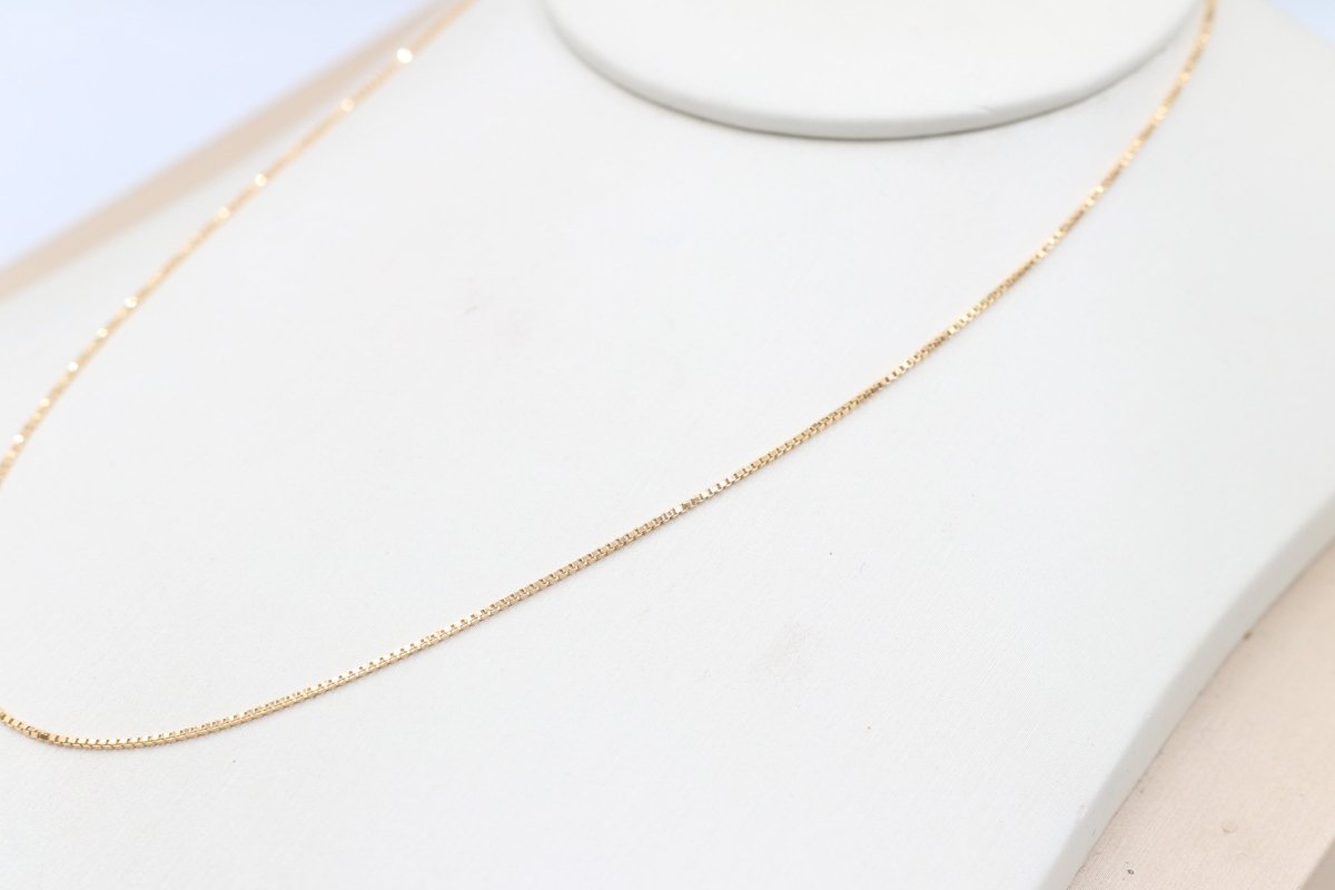 9ct Gold Italian Box Chain 45cms