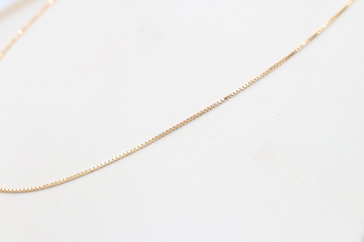 9ct Gold Italian Box Chain 45cms