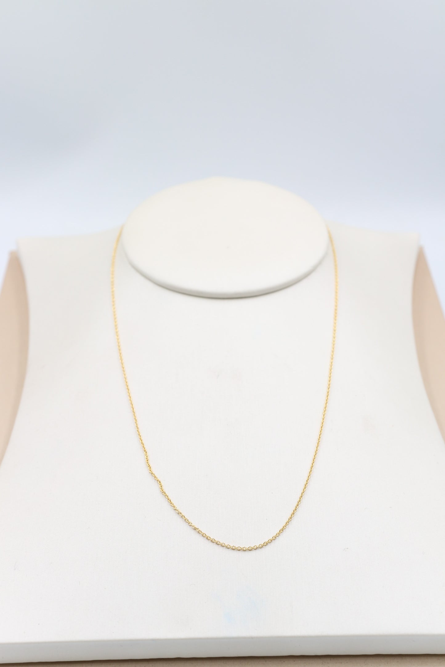 9ct Gold Italian Tight Diamond Cut Rolo Chain 42cm