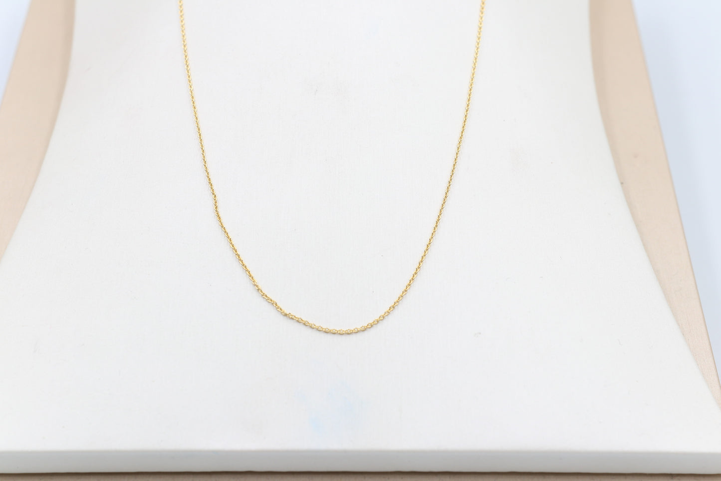 9ct Gold Italian Tight Diamond Cut Rolo Chain 42cm