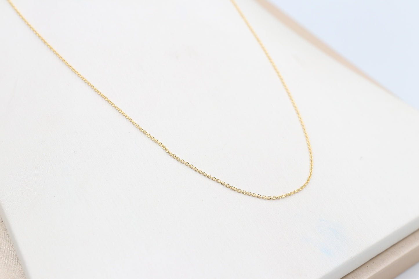 9ct Gold Italian Tight Diamond Cut Rolo Chain 42cm