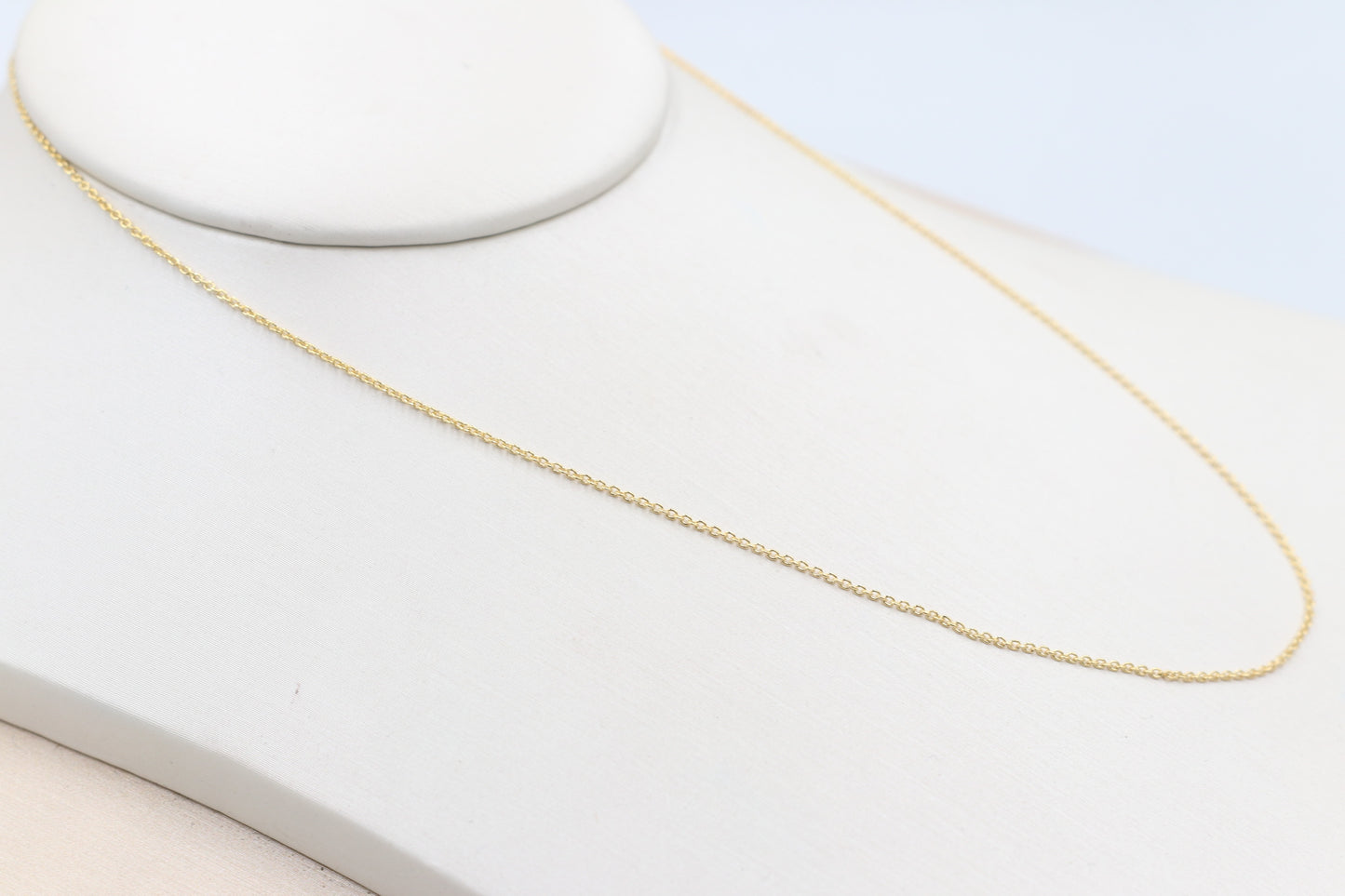 9ct Gold Italian Tight Diamond Cut Rolo Chain 42cm