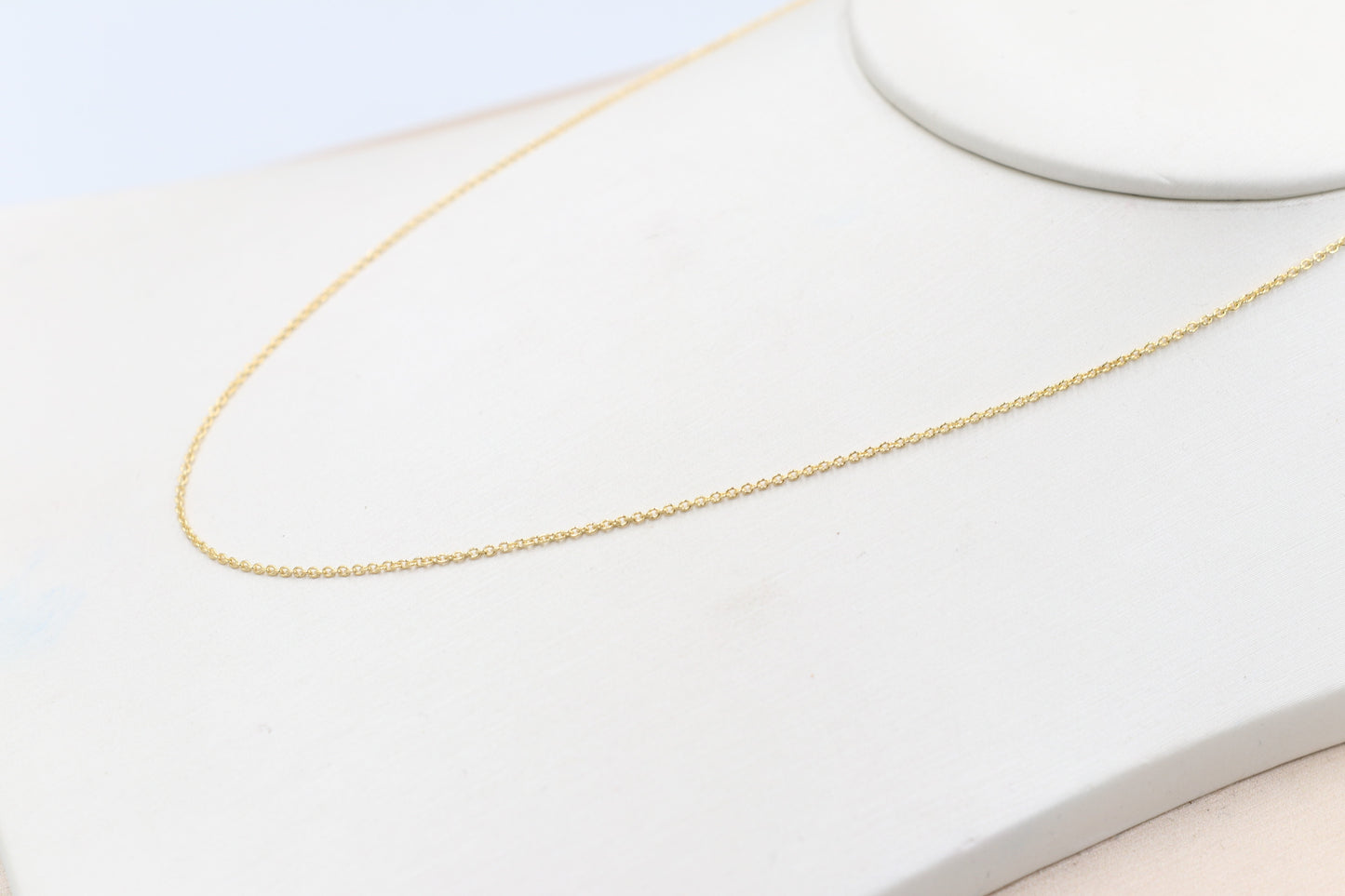9ct Gold Italian Tight Diamond Cut Rolo Chain 42cm