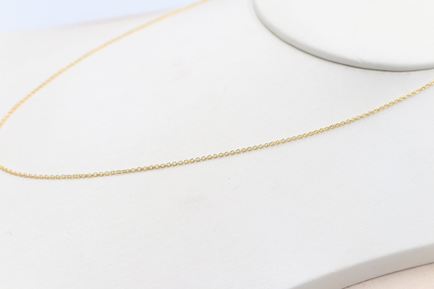 9ct Gold Italian Tight Diamond Cut Rolo Chain 42cm