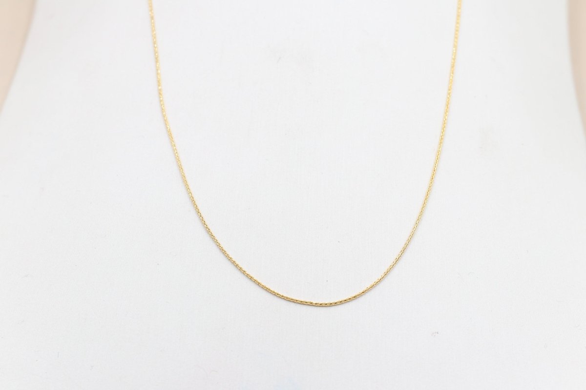 9ct Gold Italian Wheatsheaf Chain 45cms