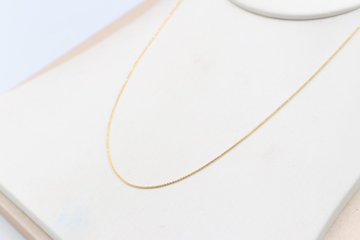9ct Gold Italian Wheatsheaf Chain 45cms