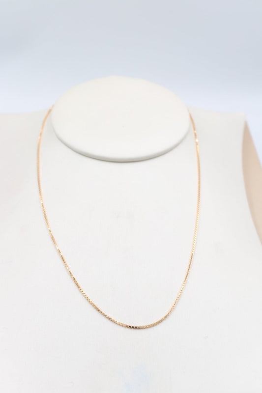 9ct Gold Italian Box Chain 45cms