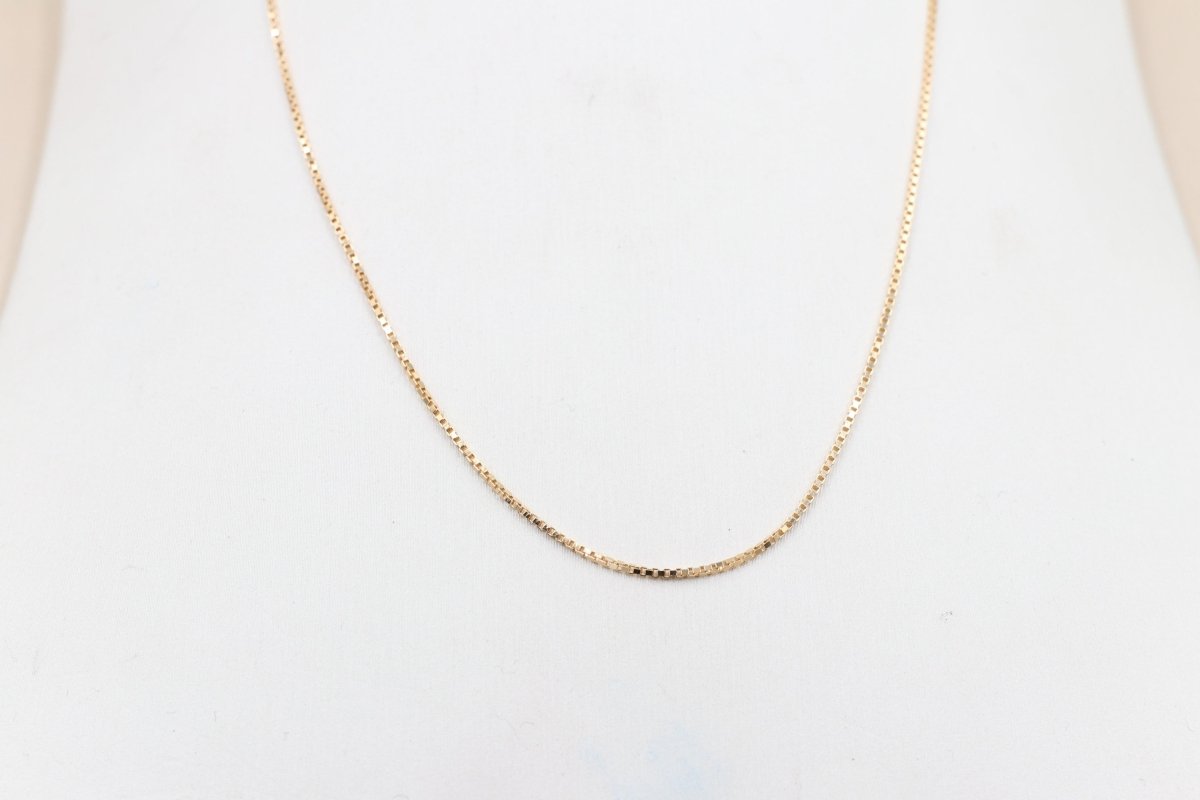 9ct Gold Italian Box Chain 45cms