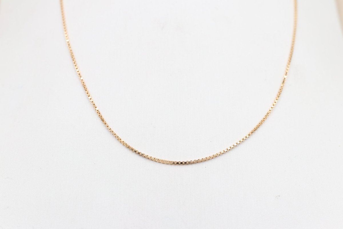 9ct Gold Italian Box Chain 45cms