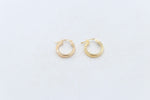 9ct Gold Wide Plain Polished square Hoop Earrings