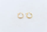 9ct Gold Wide Plain Polished square Hoop Earrings