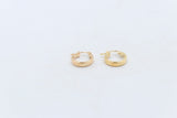9ct Gold Wide Plain Polished square Hoop Earrings