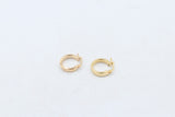 9ct Gold Wide Plain Polished square Hoop Earrings