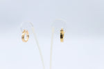 9ct Gold Wide Plain Polished square Hoop Earrings