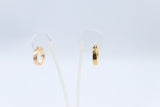 9ct Gold Wide Plain Polished square Hoop Earrings