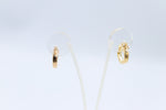 9ct Gold Wide Plain Polished square Hoop Earrings