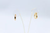 9ct Gold Wide Plain Polished square Hoop Earrings