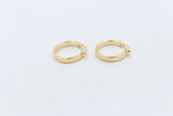 9ct Gold Wide Plain Polished square Hoop Earrings