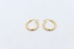 9ct Gold  Tiger stripe Hoop Earrings