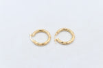 9ct Gold  Tiger stripe Hoop Earrings