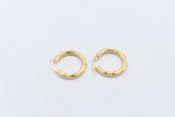 9ct Gold  Tiger stripe Hoop Earrings