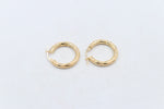 9ct Gold  Tiger stripe Hoop Earrings