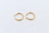 9ct Gold  Tiger stripe Hoop Earrings