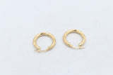 9ct Gold  Tiger stripe Hoop Earrings