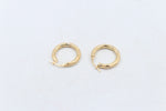 9ct Gold  Tiger stripe Hoop Earrings