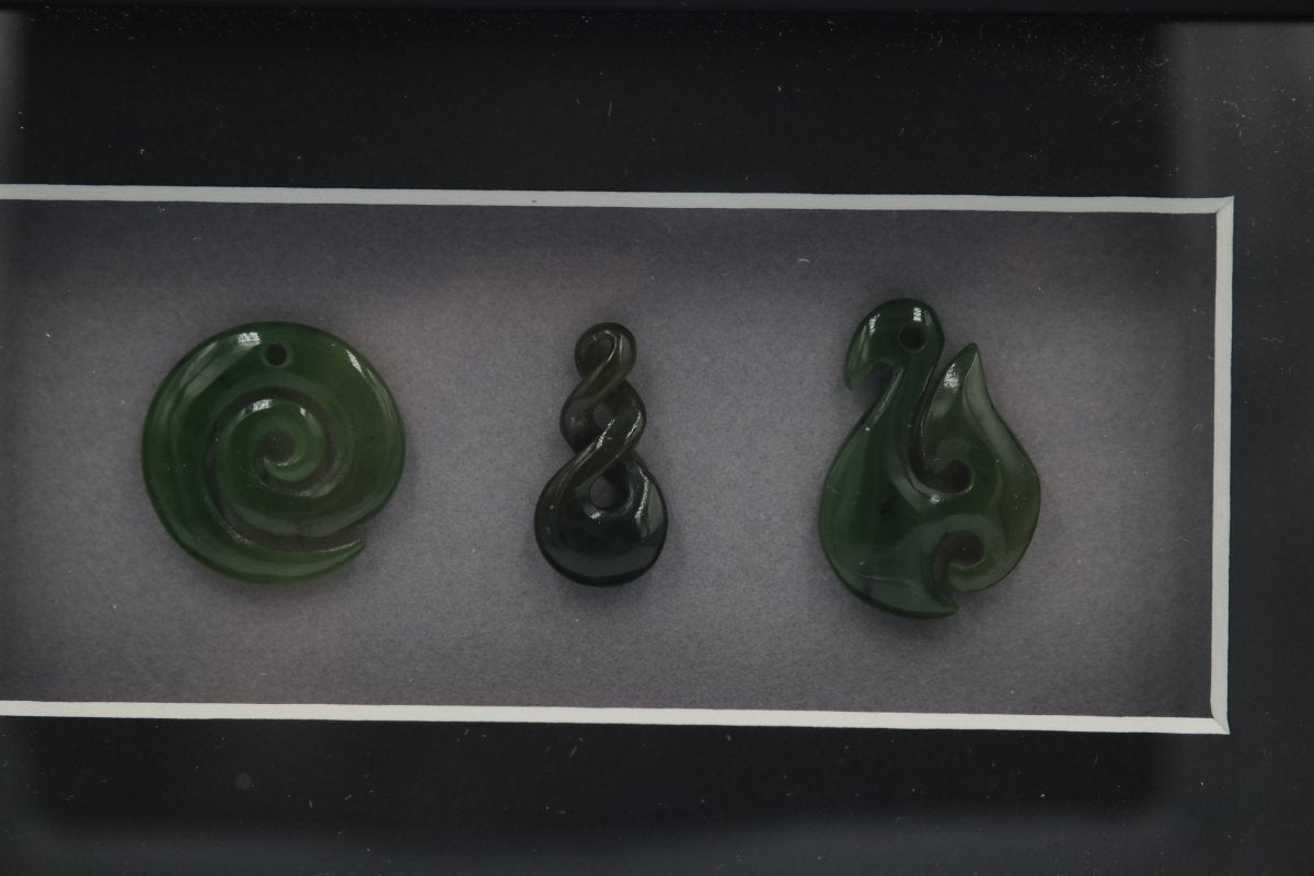 Framed Greenstone Pieces - TFG01