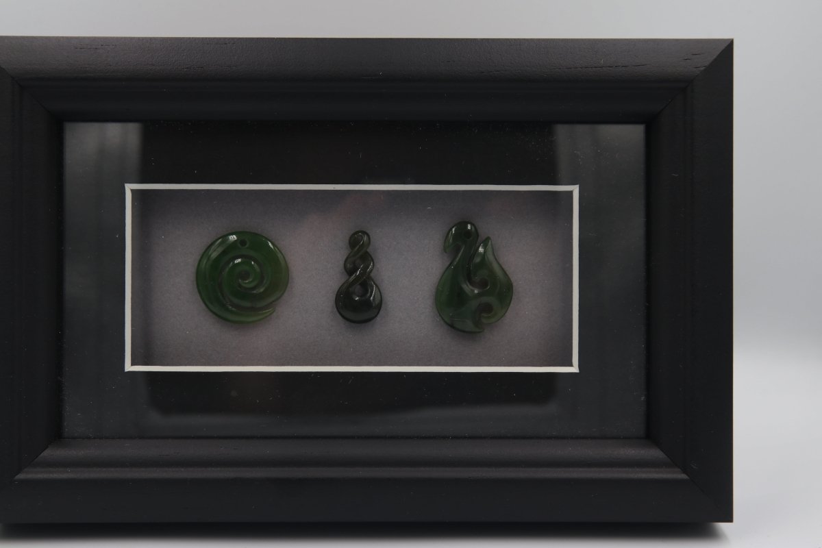 Framed Greenstone Pieces - TFG01