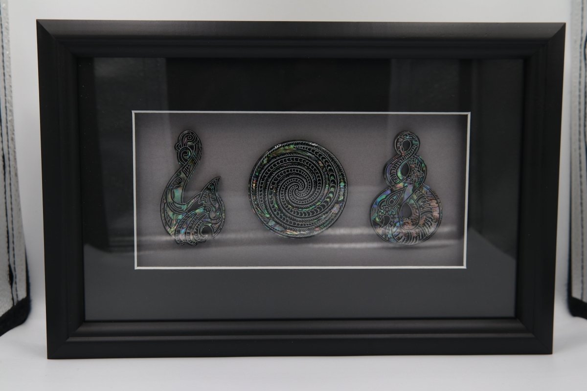 Framed Paua Pieces