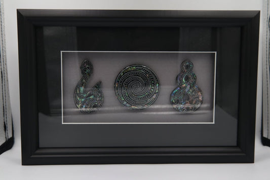 Framed Paua Pieces
