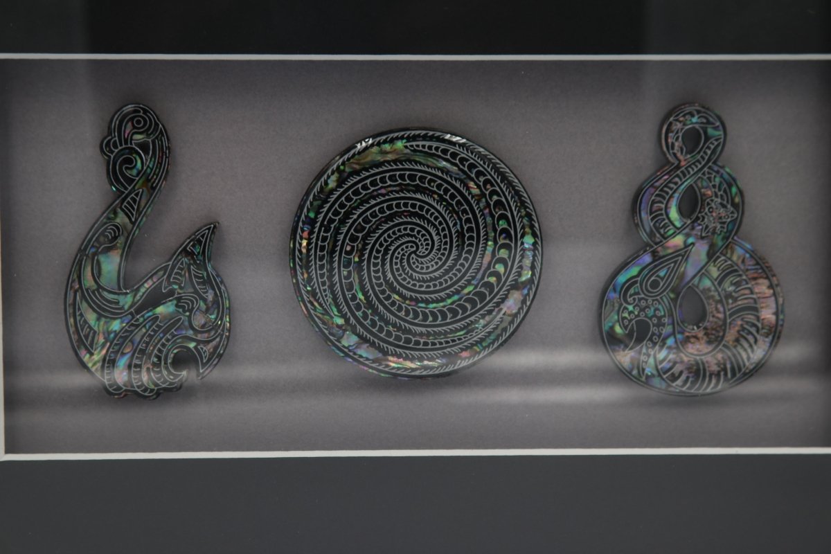 Framed Paua Pieces