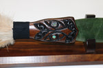 New Zealand Wood and Greenstone Taiaha with base WSSJ20T