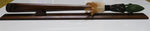 New Zealand Wood and Greenstone Taiaha with base WSSJ20T