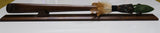 New Zealand Wood and Greenstone Taiaha with base WSSJ20T