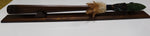 New Zealand Wood and Greenstone Taiaha with base WSSJ20T
