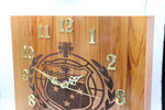 Solid RIMU Wood Samoan Emblem Clock