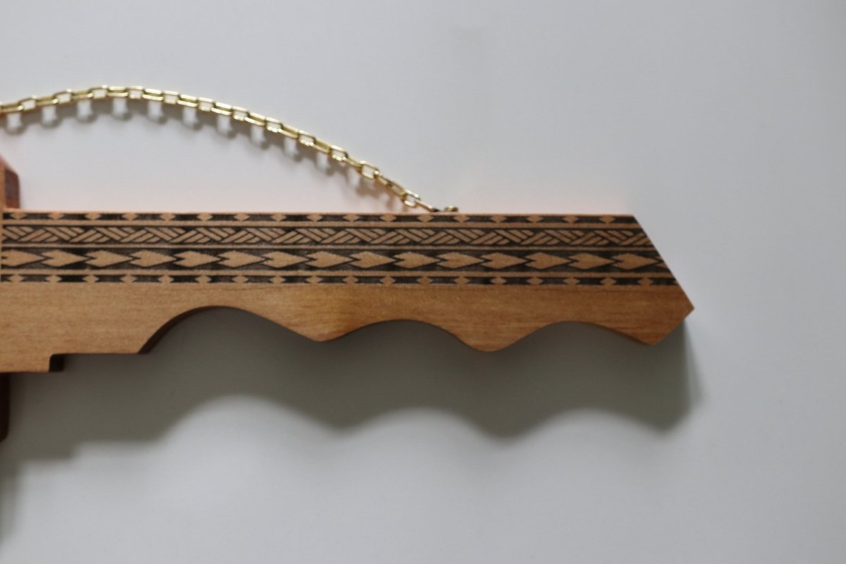 21st Key Samoan Emblem Key in NZ Rimu Wood