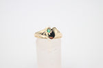9ct Gold Girls Signet Ring with Emerald